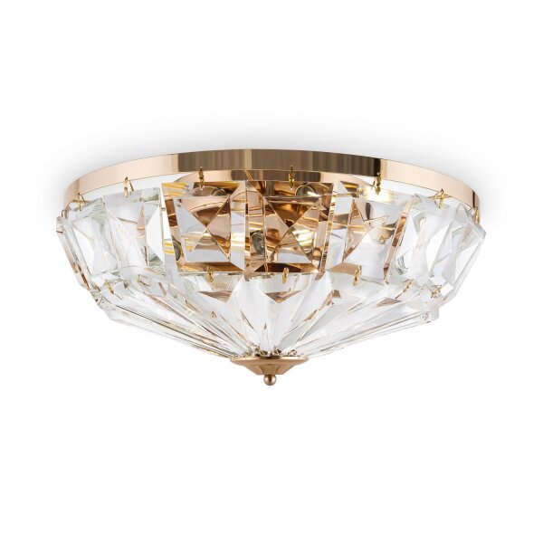 Deckenleuchte Glas Metall Gold Ø48,6 cm E14 6-flammig