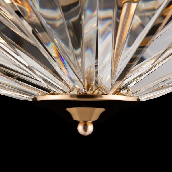 Deckenleuchte Glas Metall Gold Ø48,6 cm E14 6-flammig
