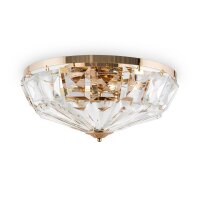 Deckenleuchte Glas Metall Gold Ø48,6 cm E14 6-flammig