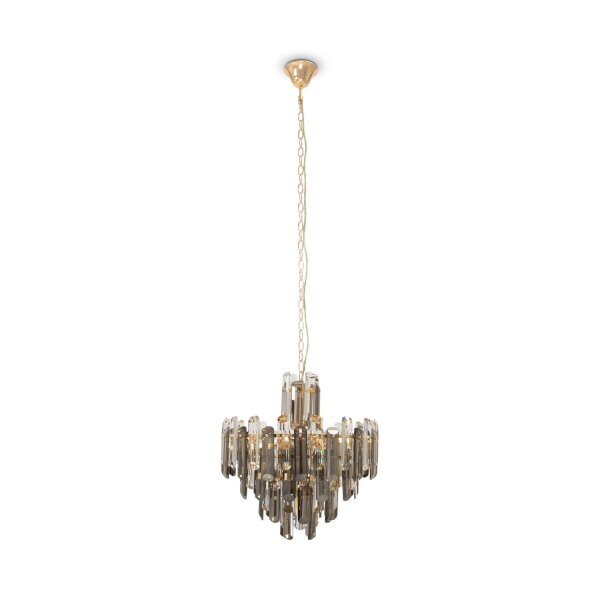 Pendelleuchte Glas Metall Gold Ø48,8 cm E14 Kristall