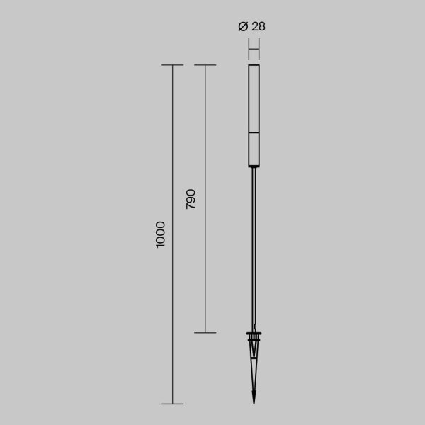 LED Wegeleuchte Erdspieß Aluminium IP65 100 cm 3000 K