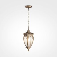 Pendelleuchte Glas Aluminium Gold IP44 E27 Vintage