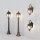 Wandlampe Glas Aluminium Bronze Antik IP44 E27 H:48 cm