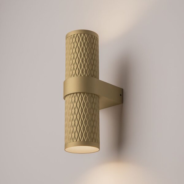 Up Down Wandleuchte in Gold H:21,7 cm GU10 2-flammig