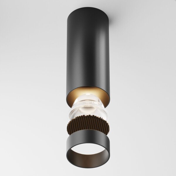 LED Aufbauspot Aluminium Schwarz Ø5,2 cm 3000 K 12 W