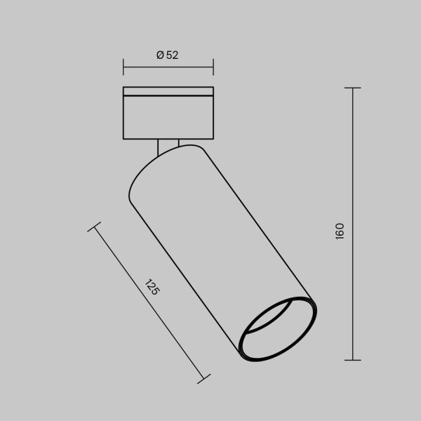 LED Deckenspot flexibel Weiß L:5,2 cm 900 lm 3000 K