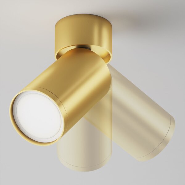 Deckenstrahler Aluminium in Gold flexibel GU10 B:5,2 cm