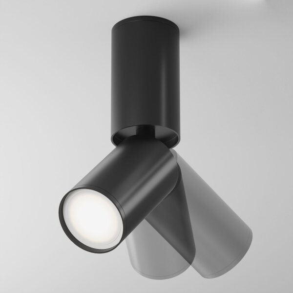 Deckenspot Aluminium Schwarz beweglich GU10 L:5,2 cm
