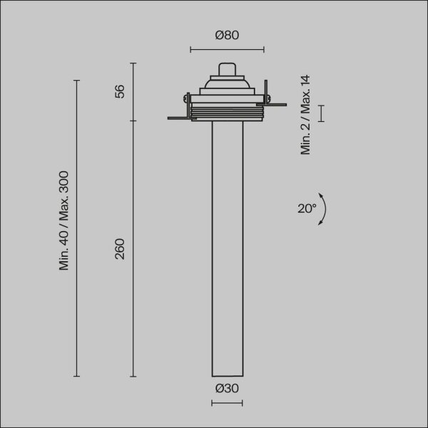 LED Einbauspot beweglich Weiß Ø3 cm 7 W 460 lm 3000 K
