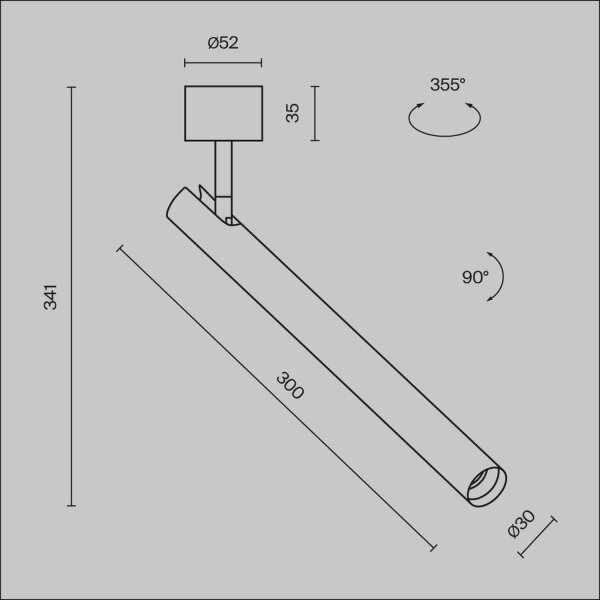 LED Deckenstrahler flexibel Weiß H:34 cm 290 lm 3000 K