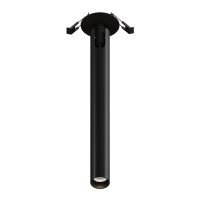 Runde LED Einbauspot Aluminium Schwarz H:32 cm 3000 K
