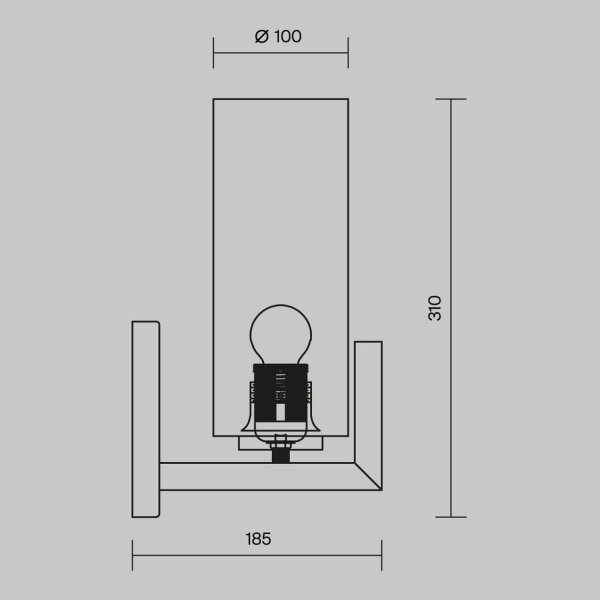 Wandlampe Glas Metall in Messing T:18,5 cm E27 blendarm