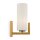 Wandlampe Glas Metall in Messing T:18,5 cm E27 blendarm