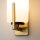 Wandlampe Glas Metall in Messing T:18,5 cm E27 blendarm
