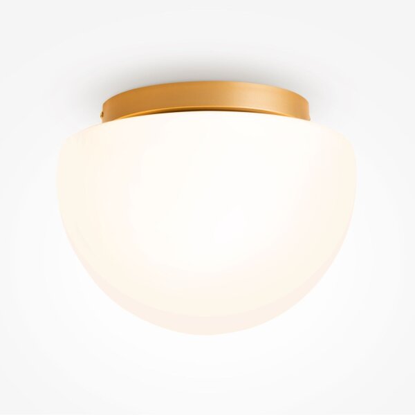 Runde Deckenlampe Glas Gold Ø31,5 cm E27 blendarm