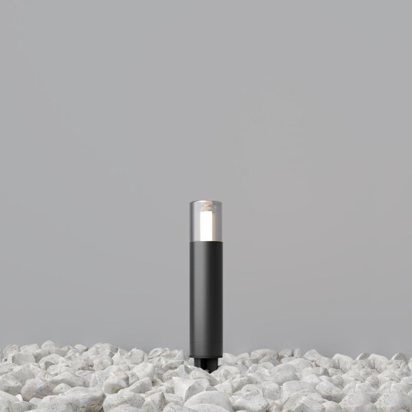 Wegeleuchte Erdspieß Aluminium Glas IP54 G9 blendarm