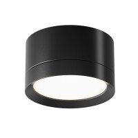 Runde Deckenlampe Aluminium Ø8,5 cm GX53 in Schwarz