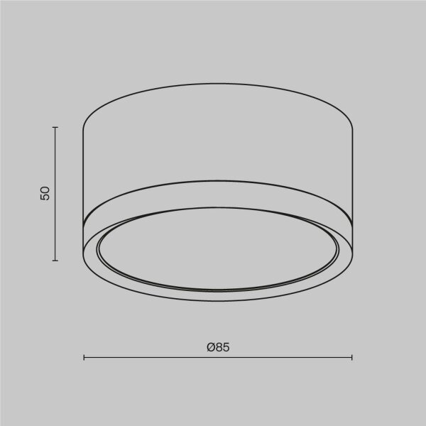 Runde Deckenlampe Aluminium Ø8,5 cm GX53 Schwarz Gold