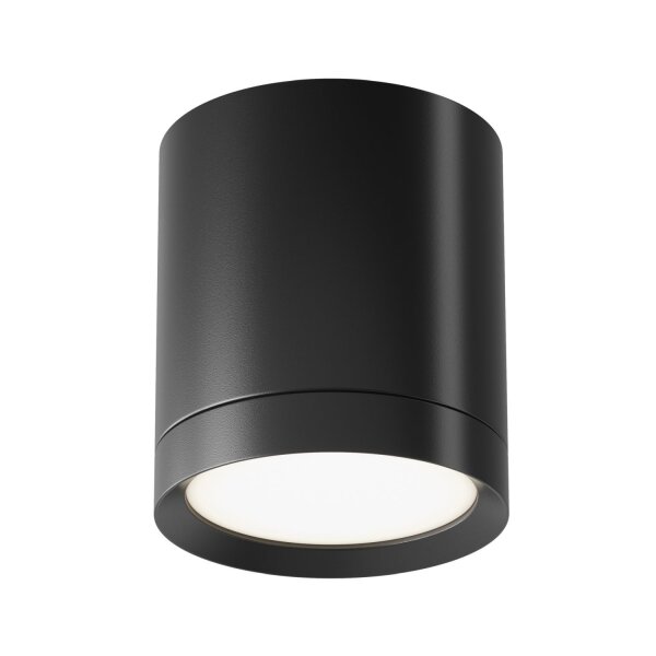 Runde Deckenleuchte Aluminium H:9,6 cm GX53 in Schwarz