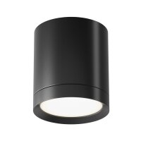 Runde Deckenleuchte Aluminium H:9,6 cm GX53 in Schwarz