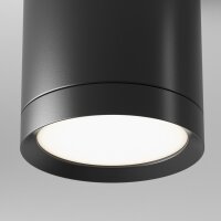 Runde Deckenleuchte Aluminium H:9,6 cm GX53 in Schwarz