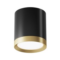Runde Deckenlampe Aluminium H:9,6 cm GX53 Schwarz Gold