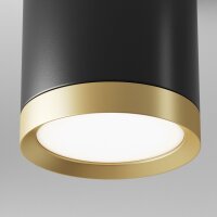 Runde Deckenlampe Aluminium H:9,6 cm GX53 Schwarz Gold