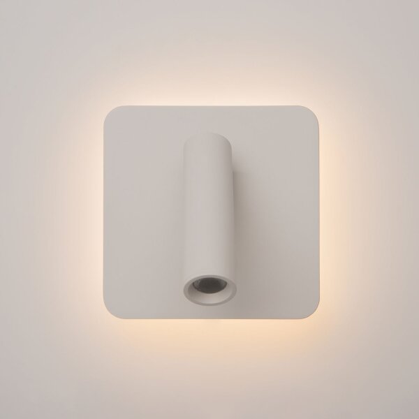 LED Wandleuchte Aluminium Schalter Weiß B:13 cm 3000 K