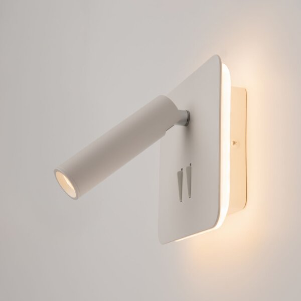 LED Wandleuchte Aluminium Schalter Weiß B:13 cm 3000 K