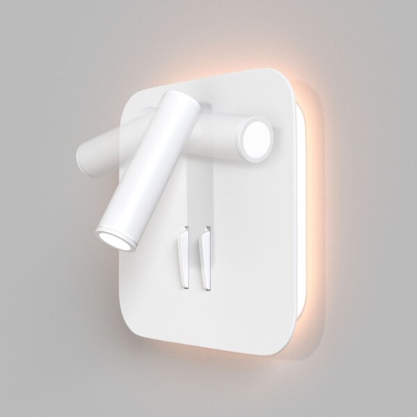 LED Wandleuchte Aluminium Schalter Weiß B:13 cm 3000 K