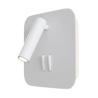 LED Wandleuchte Aluminium Schalter Weiß B:13 cm 3000 K