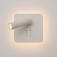 LED Wandleuchte Aluminium Schalter Weiß B:13 cm 3000 K