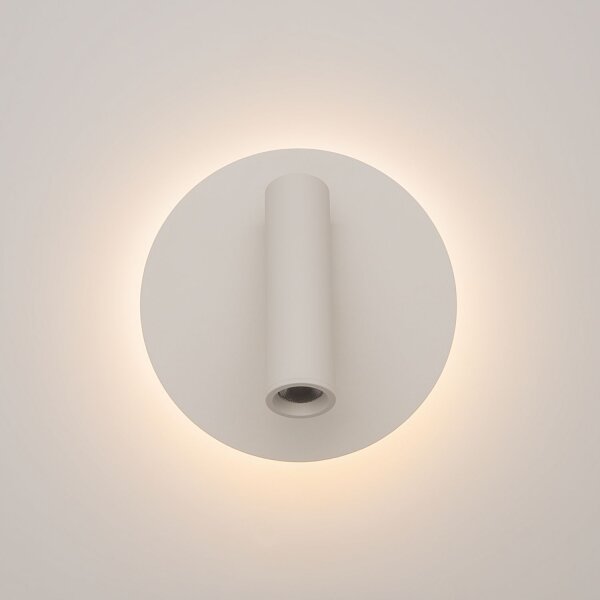 LED Wandleuchte Aluminium Schalter Weiß Ø14 cm 3000 K