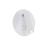 LED Wandleuchte Aluminium Schalter Weiß Ø14...