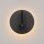LED Wandleuchte Aluminium Schalter Schwarz Ø14 cm 9 W