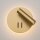 LED Wandleuchte Aluminium Schalter in Gold Ø14 cm 9 W