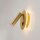 LED Wandleuchte Aluminium Schalter in Gold Ø14 cm 9 W