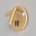 LED Wandleuchte Aluminium Schalter in Gold Ø14 cm 9 W