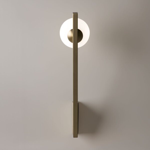 Wandleuchte Glas Metall in Gold B:10 cm G9 Kugel