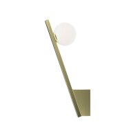 Wandleuchte Glas Metall in Gold B:10 cm G9 Kugel