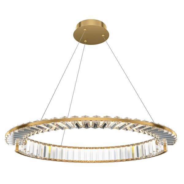 LED Pendelleuchte Glas Metall in Messing Ø62 cm 3000 K
