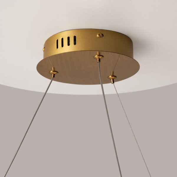 LED Pendelleuchte Glas Metall in Messing Ø62 cm 3000 K