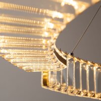 LED Pendelleuchte Glas Metall in Messing Ø80 cm...