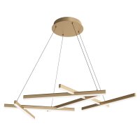 LED Hängelampe Aluminium Gold L:66 cm 3000 K 3100 lm
