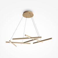 LED Hängelampe Aluminium Gold L:66 cm 3000 K 6-flammig