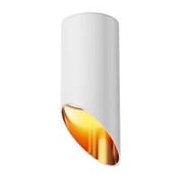 Runder Aufbauspot Aluminium Weiß Gold Ø6 cm...