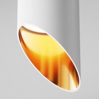 Runder Aufbauspot Aluminium Weiß Gold Ø6 cm...