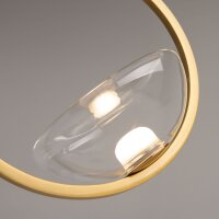 LED Pendelleuchte Glas Metall in Messing L:32 cm 3000 K