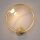 LED Wandleuchte Glas Metall in Messing H:35 cm 3000 K