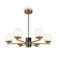 Deckenlampe Glas Metall in Messing Ø67 cm E27...